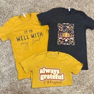 3 Bella canvas t-shirts size small